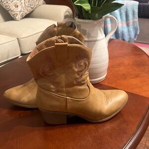 Tan Western Ankle Boots